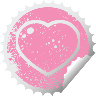 kalp sembolü, bir insan tarafından çizilmiş, sıkıntılı etiket resimleme simgesi