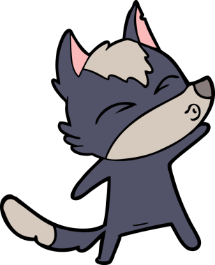 Bir insan tarafından çizilmiş kurt surat ifadesi.