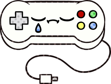 bir insan tarafından çizilmiş bir oyun denetleyicisinin çizgi roman tarzı