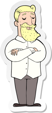 Bir insan tarafından çizilmiş bir hippi çizgi film çıkartması.