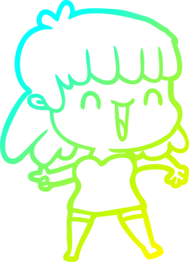 Bir insan tarafından çizilmiş bir karikatür kadın çizimi.