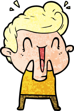 Bir insan tarafından çizilmiş mutlu bir adam.