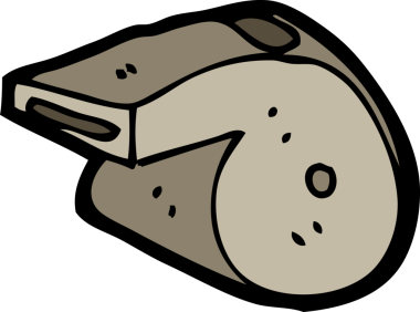 bir insan tarafından çizilmiş çizgi film düdüğü