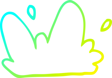 Bir insan tarafından çizilmiş bir çizgi filmin soğuk gradyan çizimi.