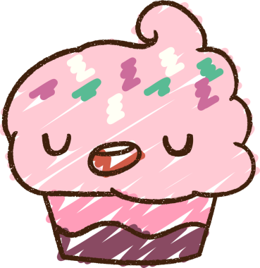 Bir insan tarafından çizilen Cupcake Tebeşiri