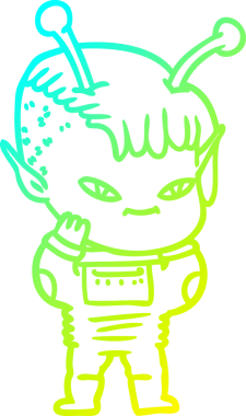 Bir insan tarafından çizilmiş, soğuk bir çizgi roman çizimi.