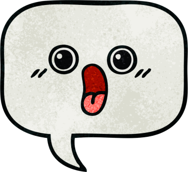 Bir insan tarafından çizilmiş bir konuşma baloncuğunun retro grunge doku karikatürü