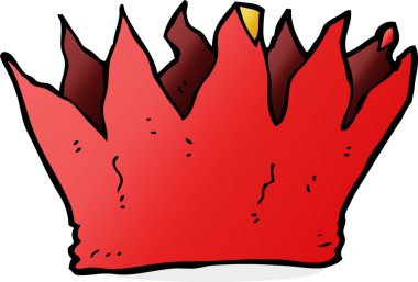 Bir insan tarafından çizilmiş karikatür kağıdı taç.