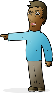 Bir insan tarafından çizilmiş kızgın bir adam.