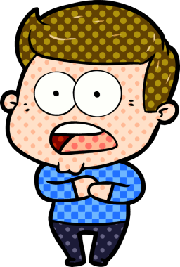 Bir insan tarafından çizilmiş bir karikatür.