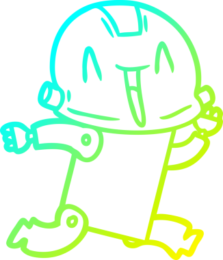 Bir insan tarafından çizilmiş soğuk gradyan robot çizimi