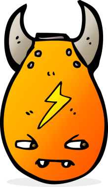 Bir insan tarafından çizilmiş çizgi film bombası.