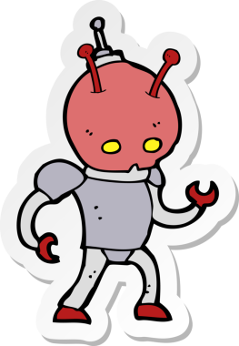 Bir insan tarafından çizilmiş bir uzay adamının çıkartması.