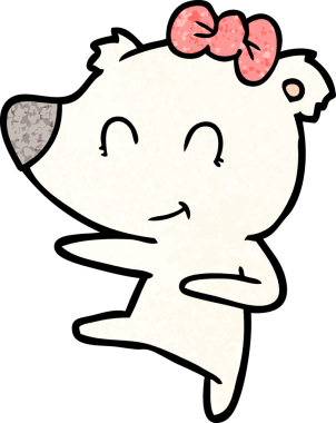 Bir insan tarafından çizilmiş kutup ayısı karikatürü