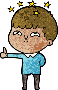 çizgi film bir insan tarafından çizilmiş hayret verici çocuk.