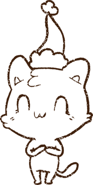 Noel Kedi Kömürü Bir insan tarafından çizilmiş