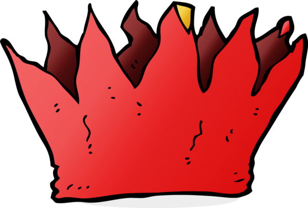 Bir insan tarafından çizilmiş karikatür kağıdı taç.