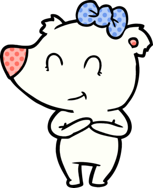 Bir insan tarafından çizilmiş kutup ayısı karikatürü