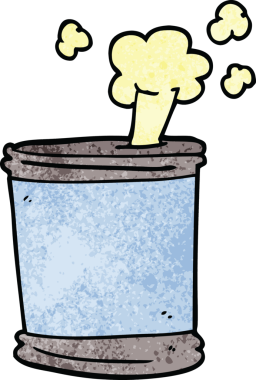 Bir insan tarafından çizilmiş karikatür kutuları patlıyor.