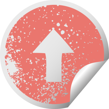 Bir insan tarafından çizilmiş işaretin işaretlenmiş dairesel kabuk soyma etiketi.