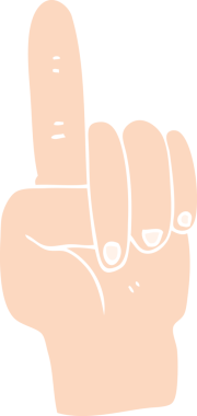 Bir insan tarafından çizilen düz renk çizimi