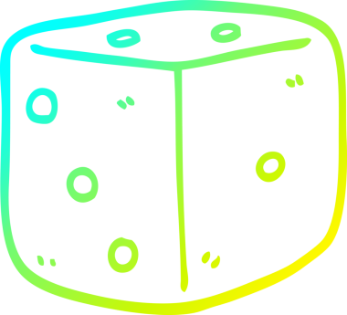 Bir insan tarafından çizilmiş klasik bir çizgi çizimin soğuk gradyan çizgisi
