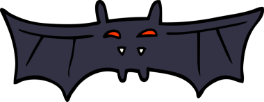 Bir insan tarafından çizilmiş karalama vampir yarasası.