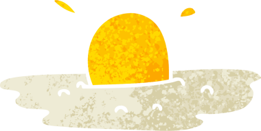 Bir insan tarafından çizilmiş retro illüstrasyon tarzı tuhaf bir çizgi film.