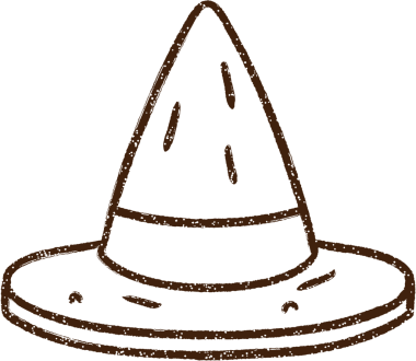 Bir insan tarafından çizilen Sivri Şapkalı Kömür Çizimi