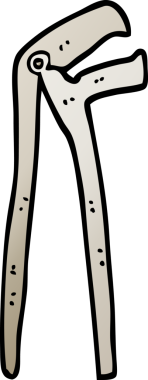 vektör gradyan çizim karikatür tesisatçı anahtarı bir insan tarafından çizildi