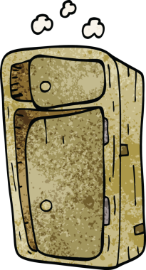 Bir insan tarafından çizilmiş karalama kabini.