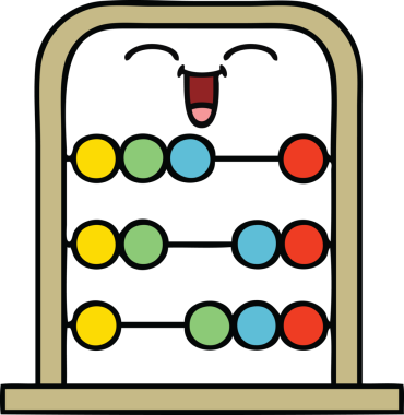 Bir insan tarafından çizilmiş abaküs karikatürü.