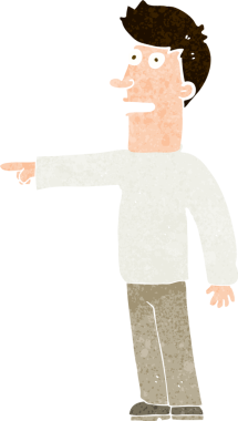 Bir insan tarafından çizilmiş çizgi filmci.