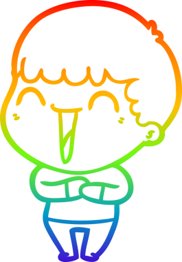 Bir insan tarafından çizilmiş mutlu bir adamın çizgi çizimi.