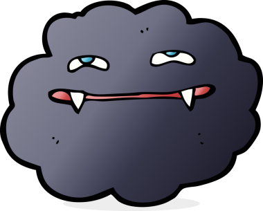 Bir insan tarafından çizilmiş vampir karikatürü.