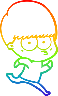 gökkuşağı gradyan çizgisi bir insan tarafından çizilmiş sinirli bir çizgi çocuk çizimi