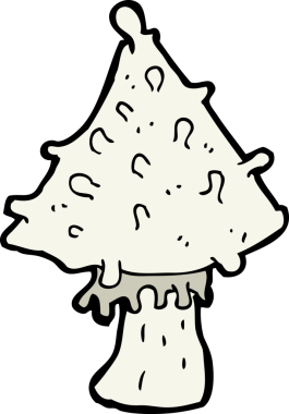 bir insan tarafından çizilmiş mantar mantarı