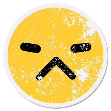 Bir insan tarafından çizilmiş, rahatsız edilmiş dairesel bir etiket.