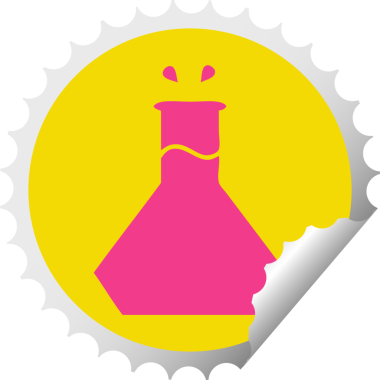 Bir insan tarafından çizilmiş bilimsel bir deneyin dairesel kabuk soyma etiketi.