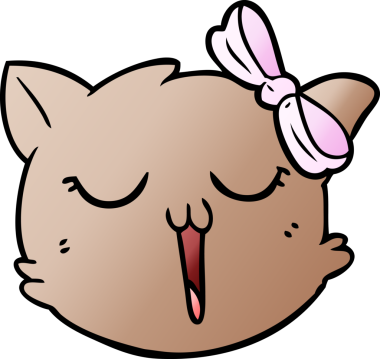 bir insan tarafından çizilmiş kedi yüzü.