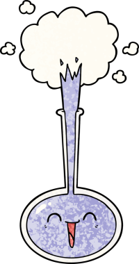 bir insan tarafından çizilmiş karikatür bilim deneyi