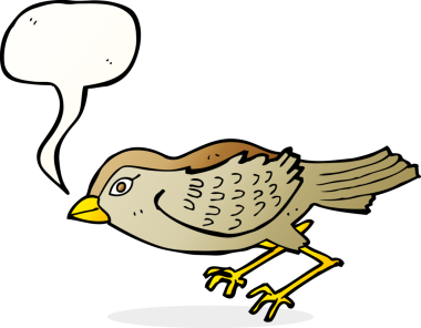 Bir insan tarafından çizilmiş baloncuklu bahçe kuşu.