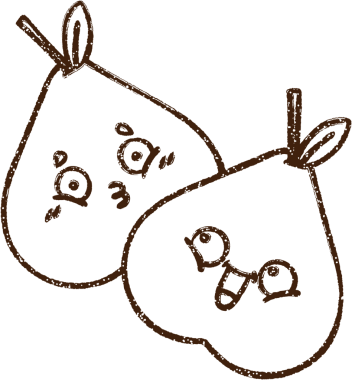 Bir insan tarafından çizilen Armut Kömürü Çizimi