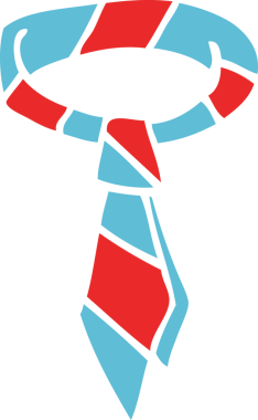 Bir insan tarafından çizilmiş karikatür ofis kravatı.