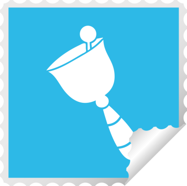 Bir insan tarafından çizilmiş zil karikatürü.