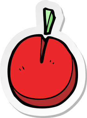 Bir insan tarafından çizilmiş bir karikatür çizelgesinin çıkartması.