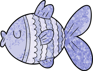 bir insan tarafından çizilmiş karikatür balığı