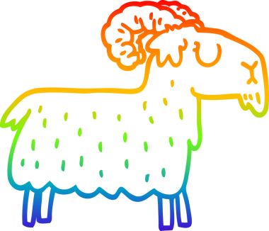 Bir insan tarafından çizilmiş inatçı keçi çizimi.