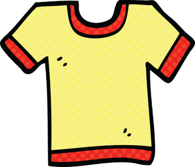 Bir insan tarafından çizilmiş çizgi roman tarzı tişört.