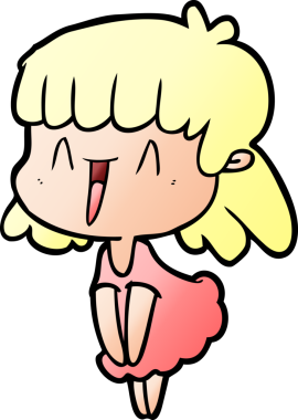 Bir insan tarafından çizilmiş karikatür kadın.